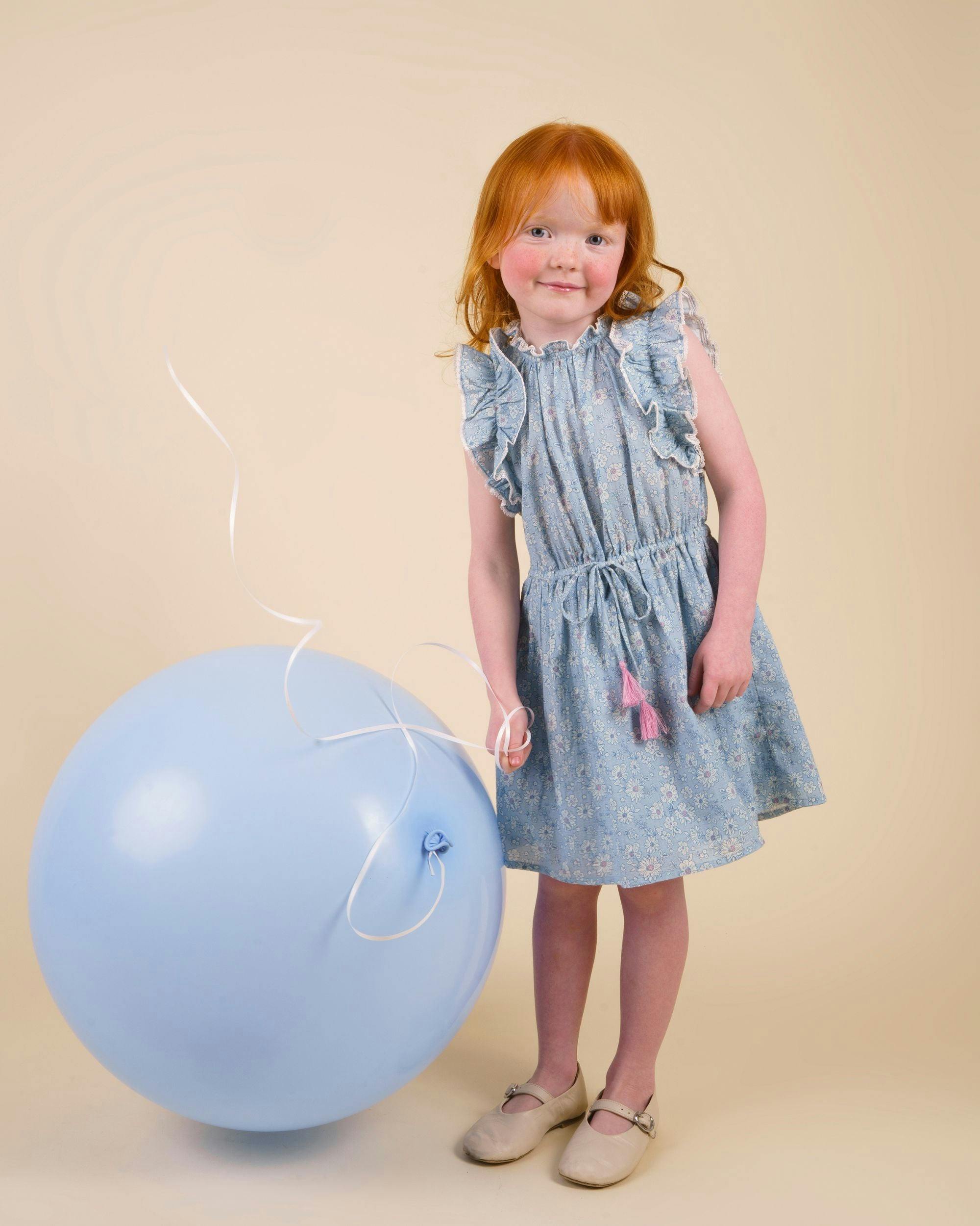 Florence Dress - Tonal Floral Blue print