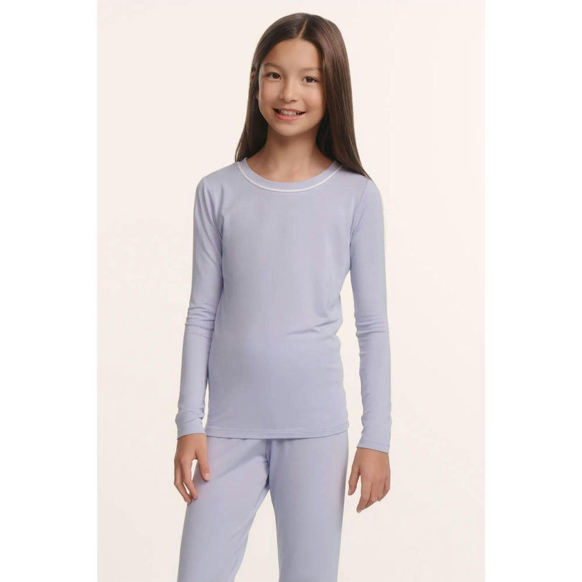 Kids TENCEL™ Modal Unisex Long PJ Set, Purple