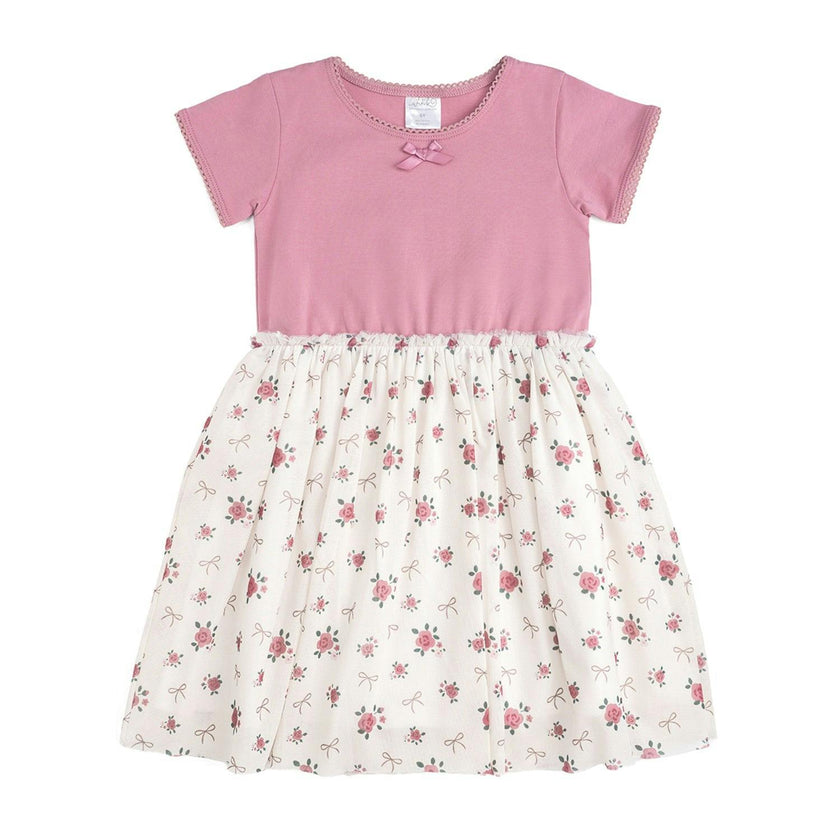 Coquette Rose Short Sleeve Tutu Dress