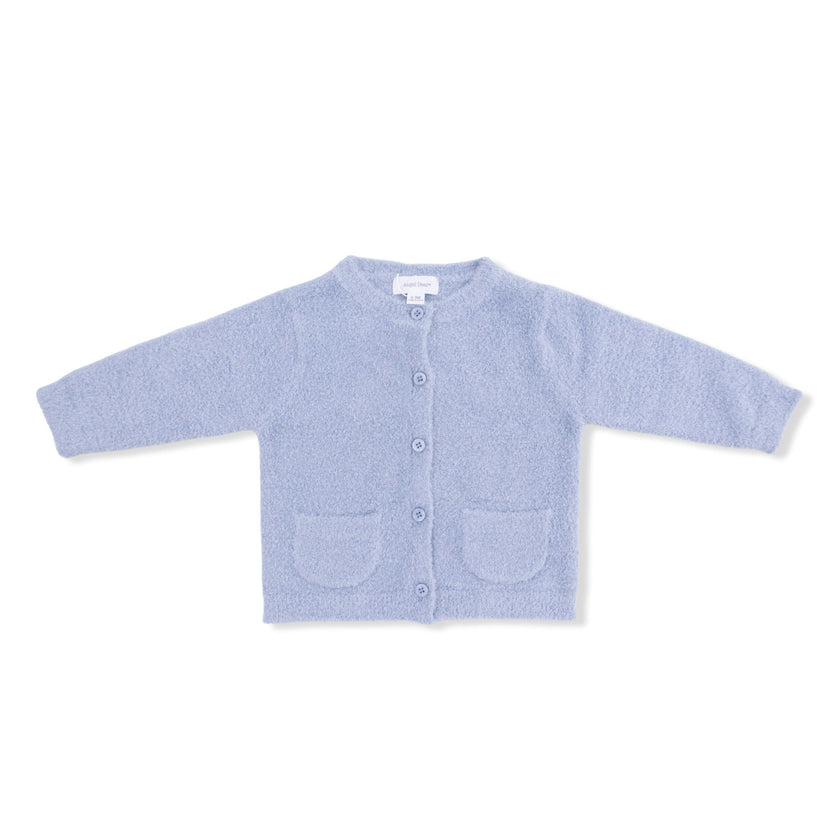 Chenille - Dusty Blue Button Down Cardigan 4 Piece Set