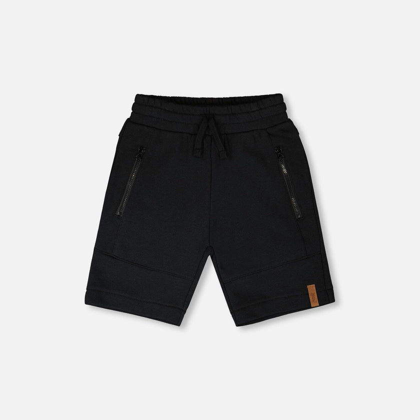 French Terry Shorts With Cross Seams