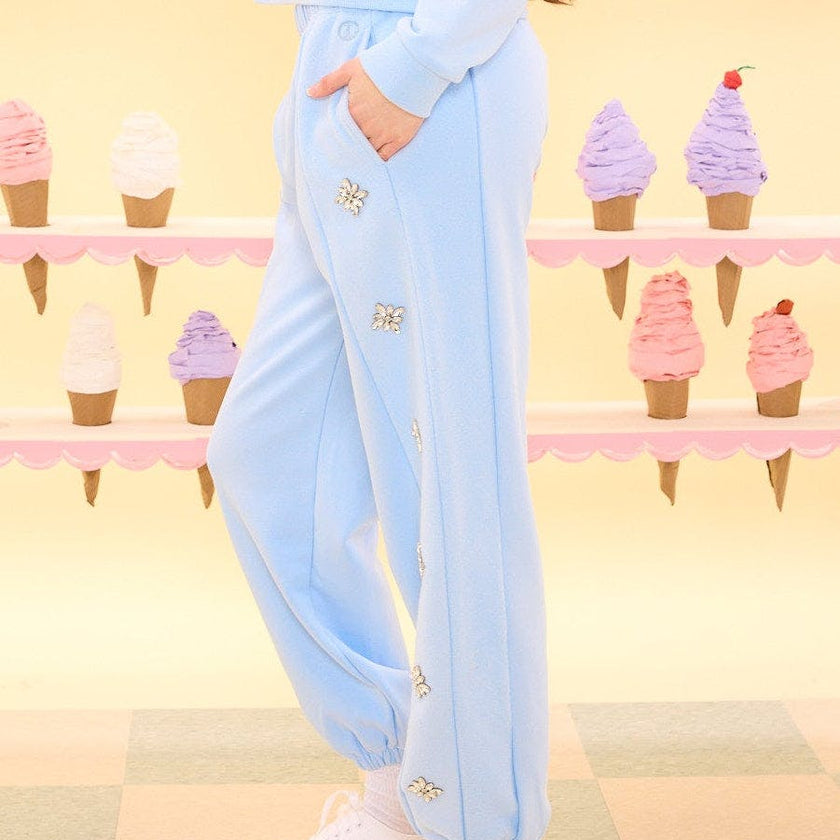 Casey Jogger Sweatpants in Light Blue