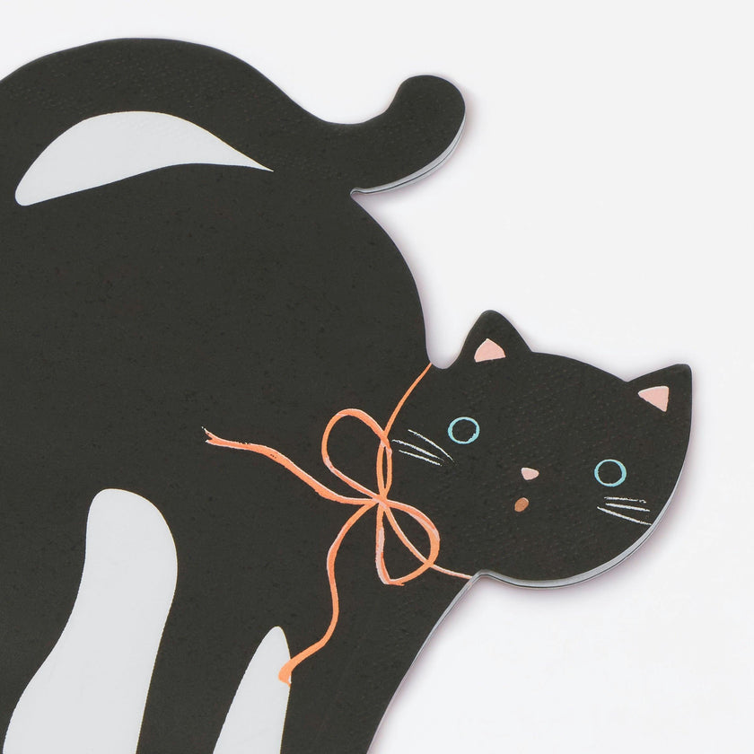 Halloween Cat Shaped Napkins
