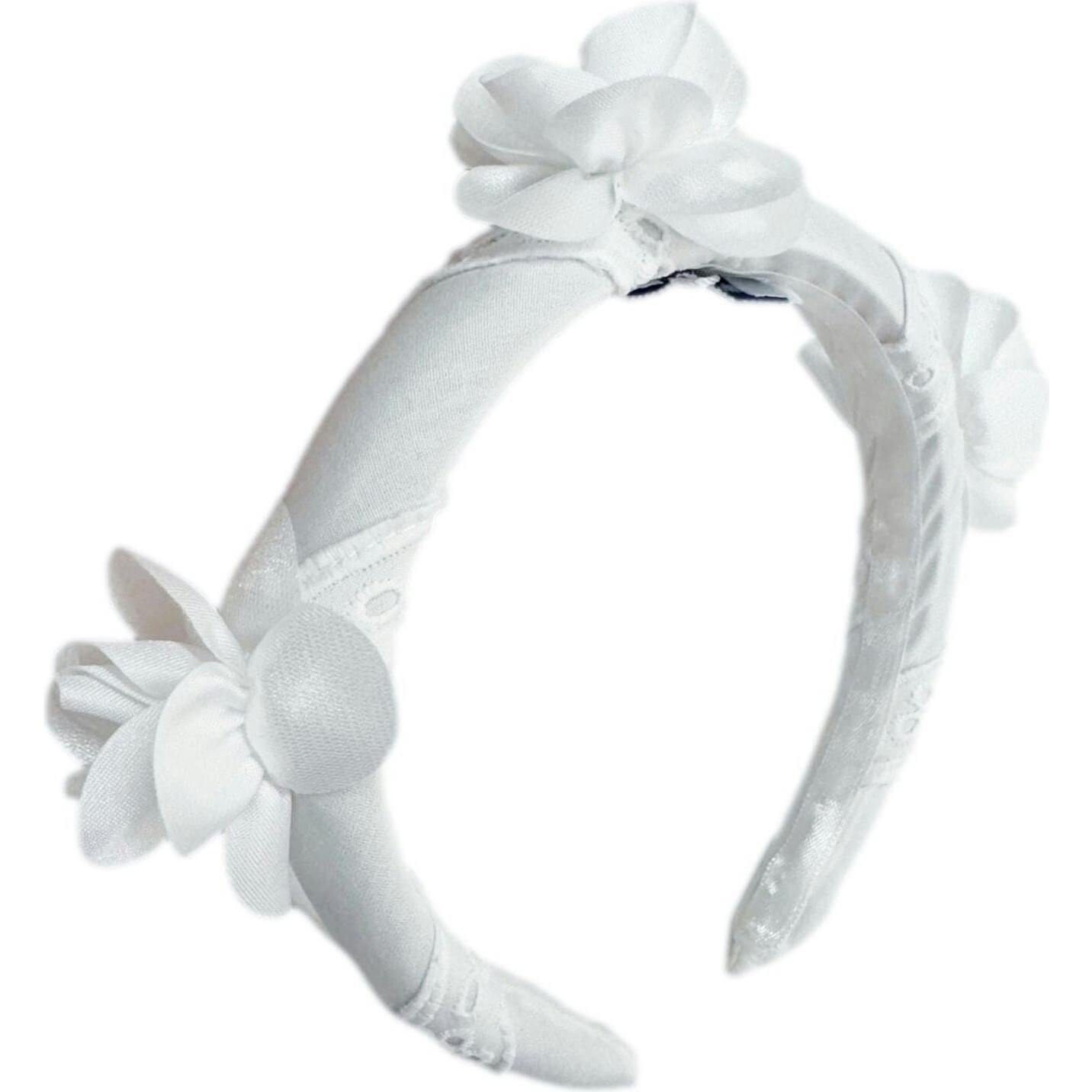 Blanca White Flower Headband