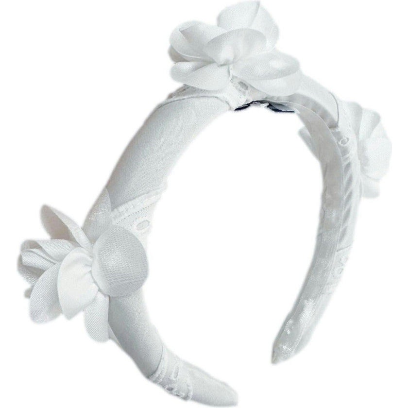 Blanca White Flower Headband