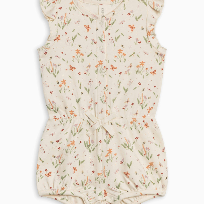 Amelia Romper - Butterfly / Fog + Mint