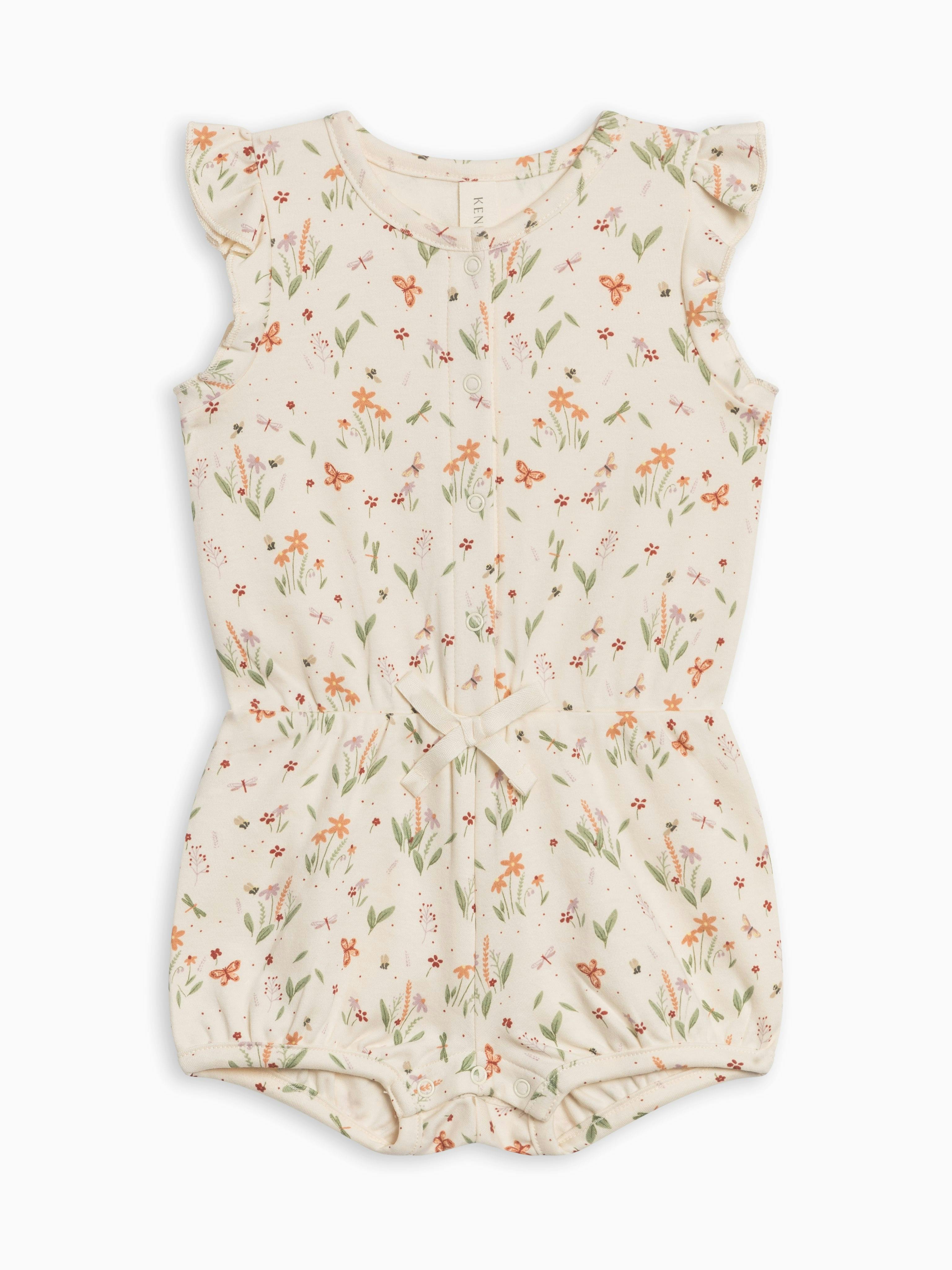 Amelia Romper - Butterfly / Fog + Mint