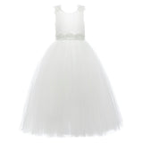 White Emilia Lace Waist Dress