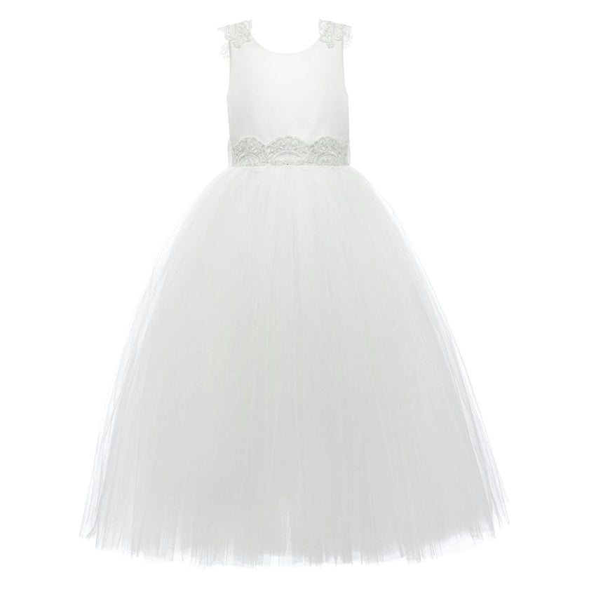 White Emilia Lace Waist Dress