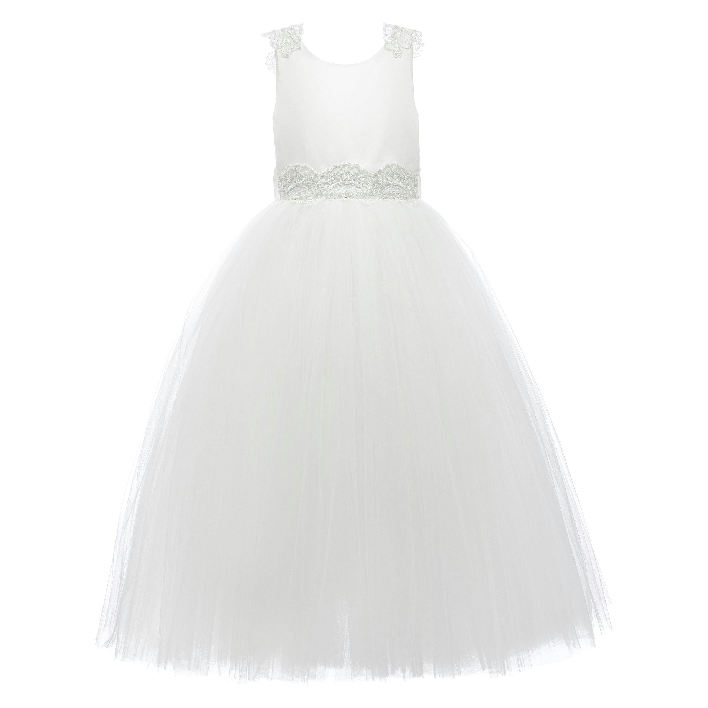White Emilia Lace Waist Dress