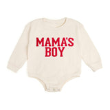 Mama's Boy Varsity Patch Long Sleeve Romper