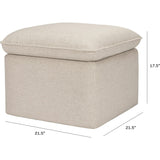 Cali Eco-Performance Fabric Storage Ottoman With USB Port