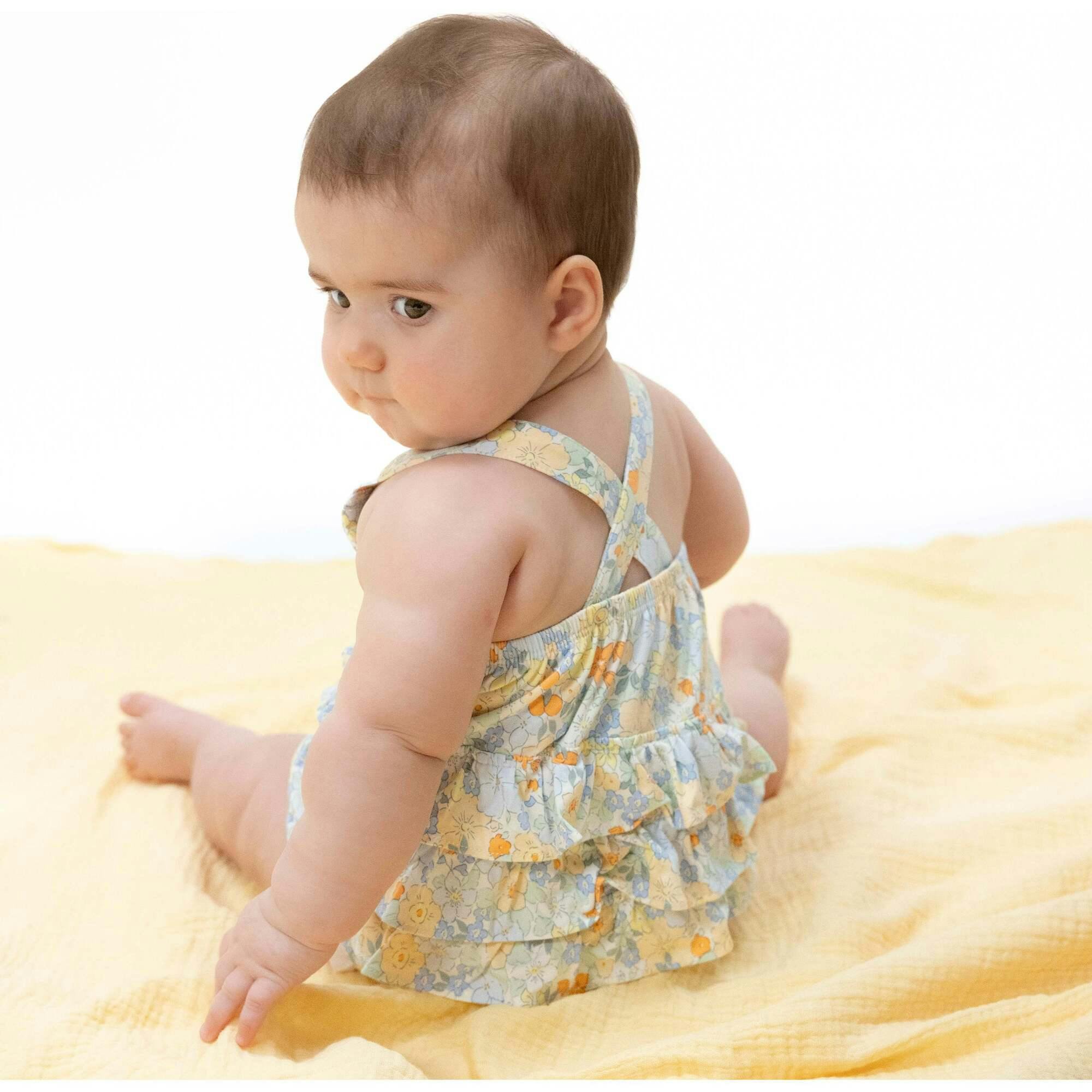 Georgia Floral - Ruffle Sunsuit