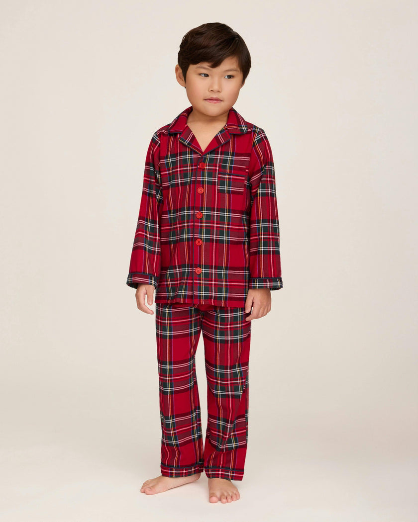 Kid's Brushed Twill Pajama Set in Imperial Tartan