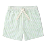 Organic Shirt & Shorts Set - Basil Stripes