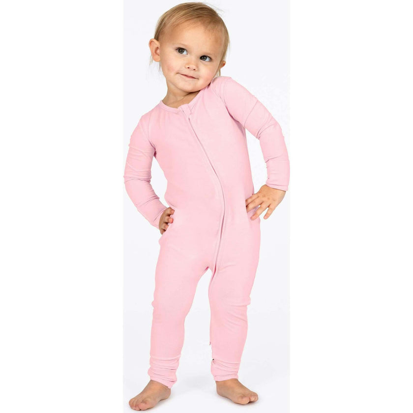 Blush Pink Bamboo Convertible Footie