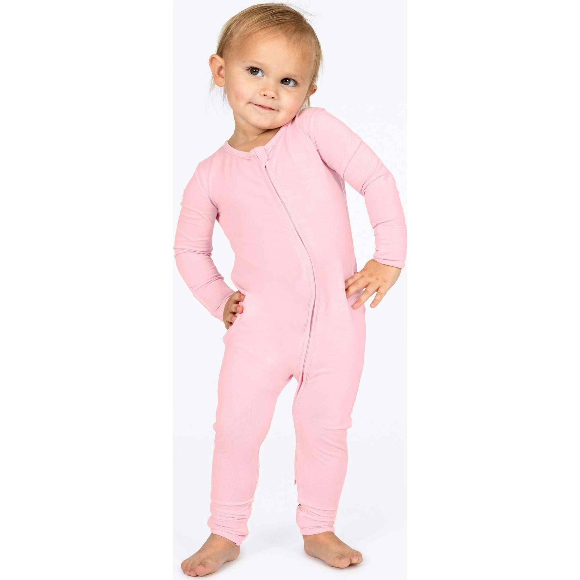 Blush Pink Bamboo Convertible Footie