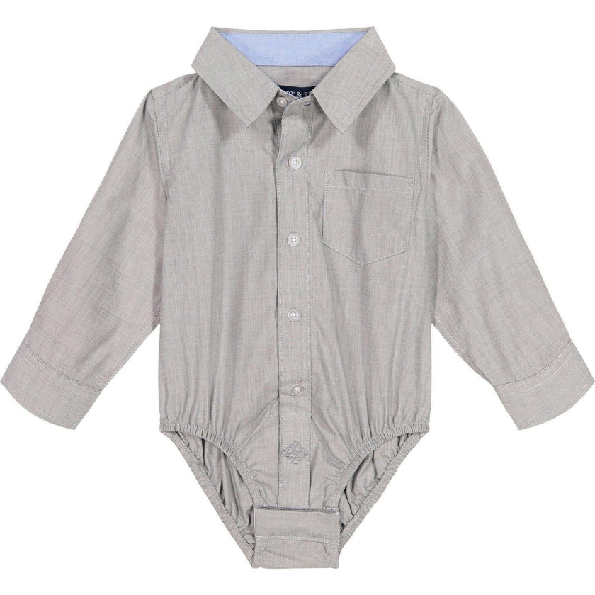 Infant Boy Chambray Button-down Shirtzie