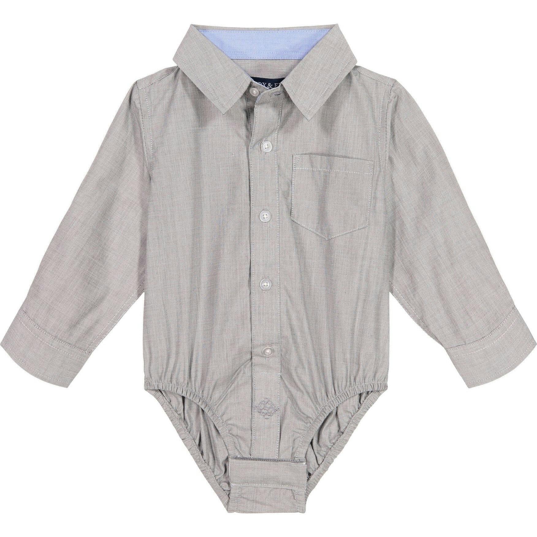 Infant Boy Chambray Button-down Shirtzie