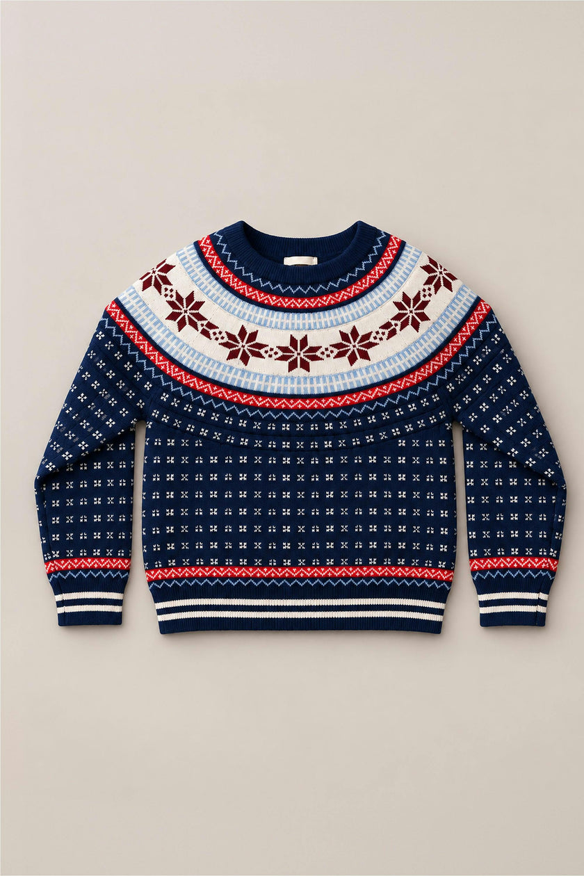 Mini Nolan Sweater in Midnight Fair Isle