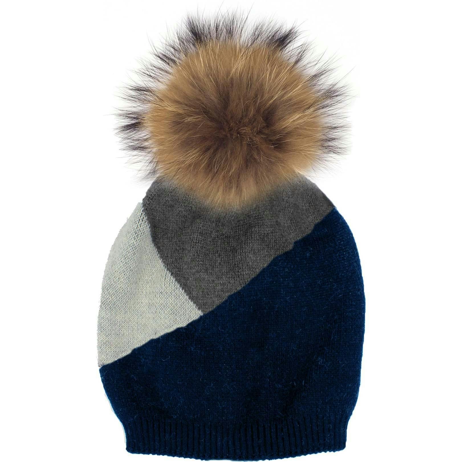 Triangle Color Block Hat (Snap On Pom Sold Separately)