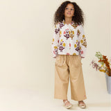 Girls Kalani Button Up Top - Harvest Dandelion