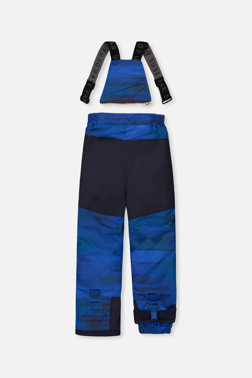 Two Piece Play Snowsuit Navy Blue and Orange with Blue Pants