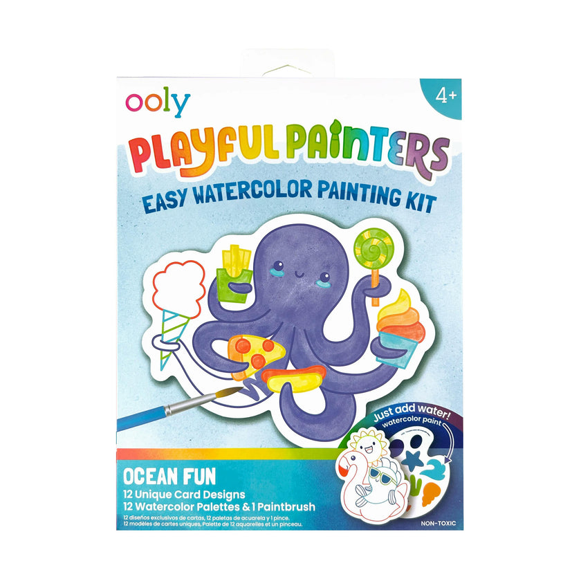 Playful Painters Easy Watercolor Painting Kit - Ocean Fun