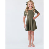 Quarter Sleeve Twirl Dress
