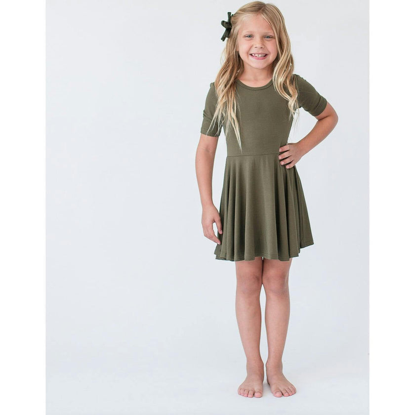 Quarter Sleeve Twirl Dress