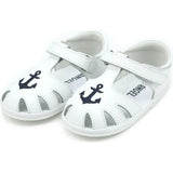 Sawyer Nautical Caged Leather Sandal (Baby)