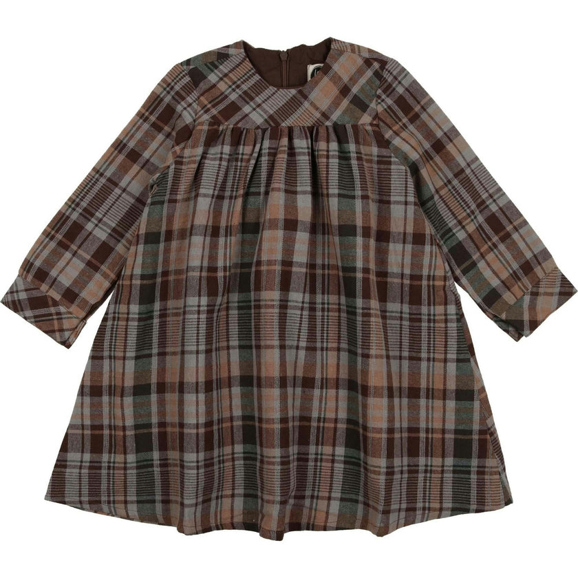 Sweet Plaid Long Sleeve Dress