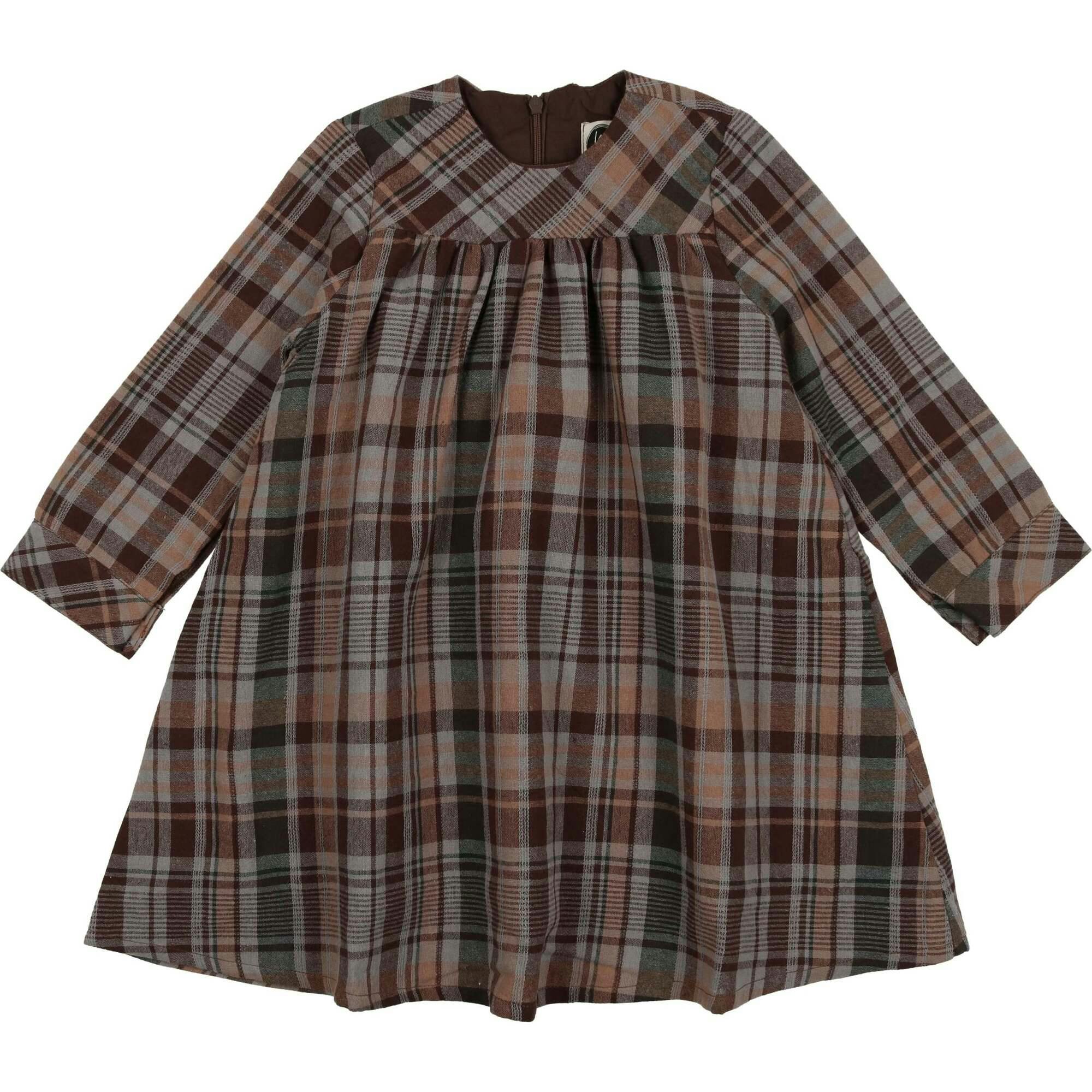 Sweet Plaid Long Sleeve Dress