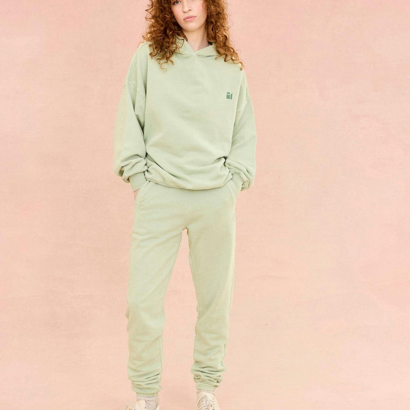 Adult Earth Day Natural Dye Pullover in Honeydew