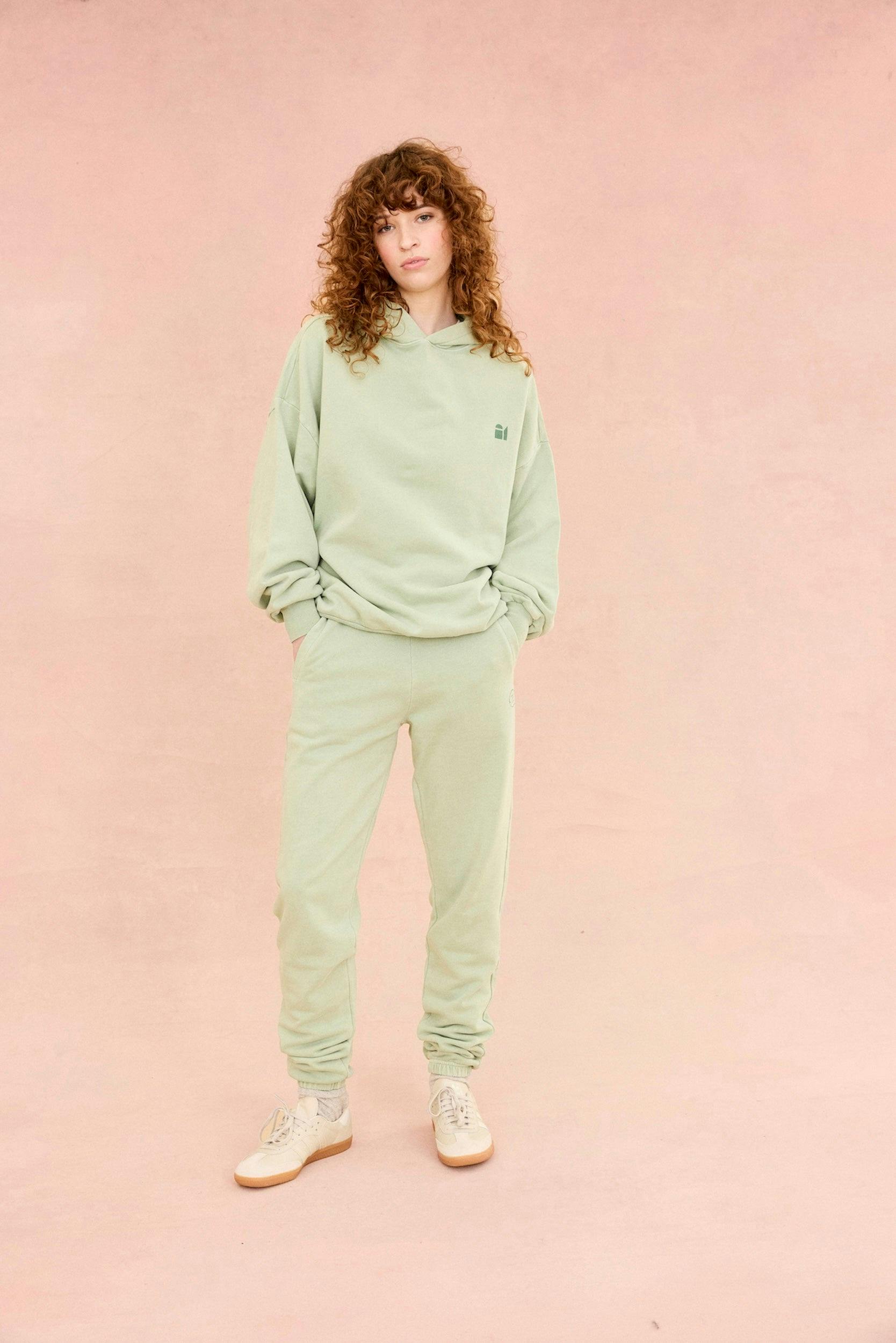Adult Earth Day Natural Dye Pullover in Honeydew