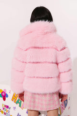 Cotton Candy Gem Faux Fur