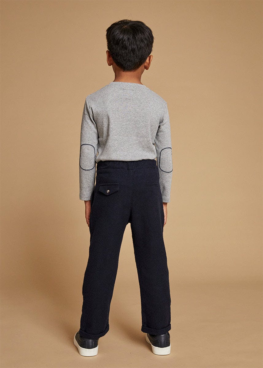 The Navy Flannel Jogger Trousers