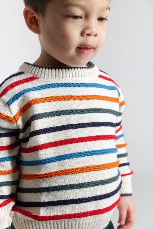 Sweater With Raised Stripes