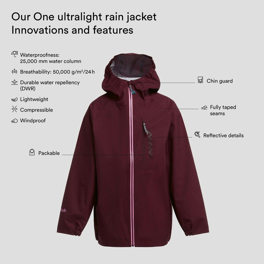 One ultralight rain jacket