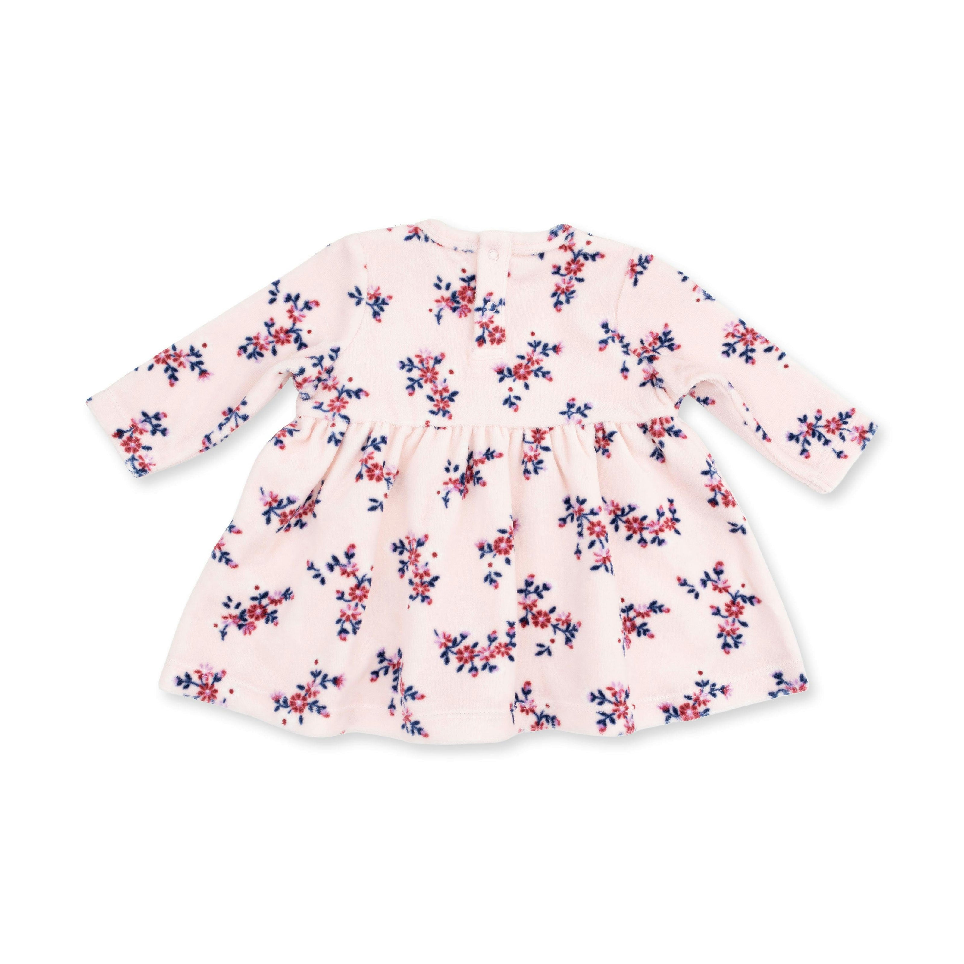 Nora Floral Velour - Long Sleeve Empire Waist Dress and Bloomer