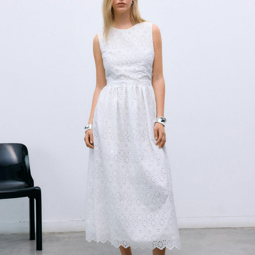 Sakura Woman Long Dress Pure Cloud