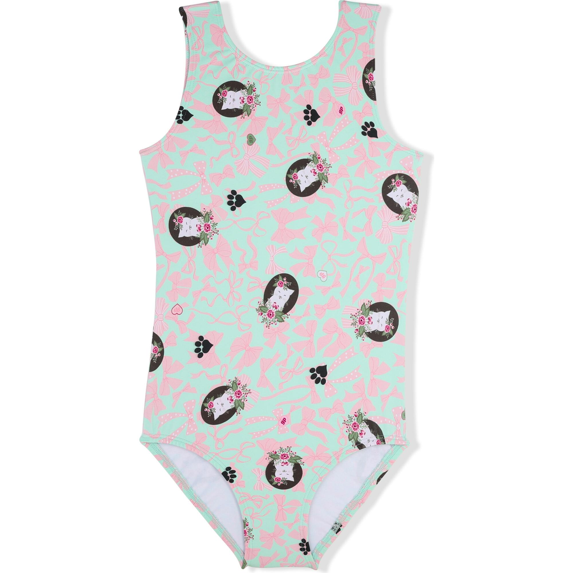 Kitty Bows Leotard, Green