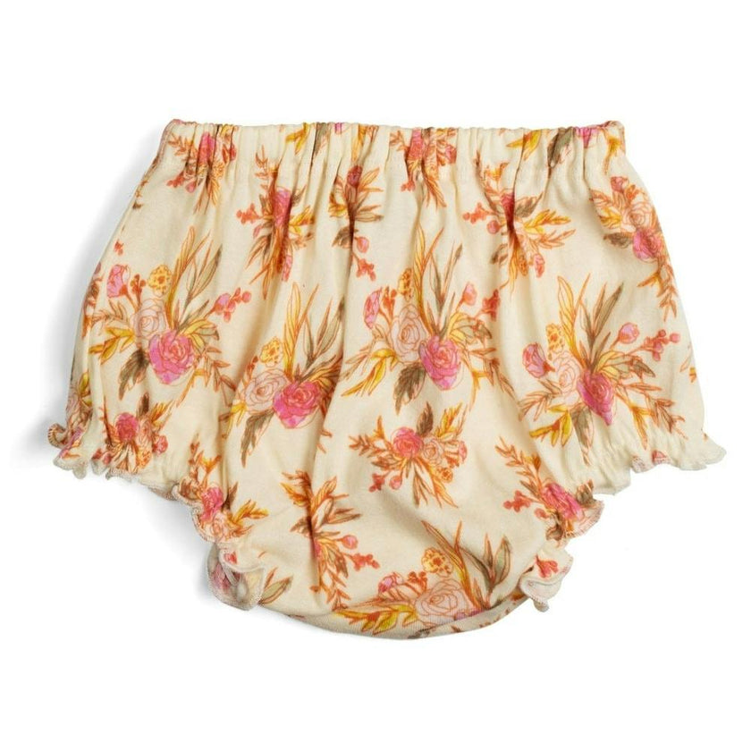 Vintage Floral Organic Cotton Dress & Bloomer Set