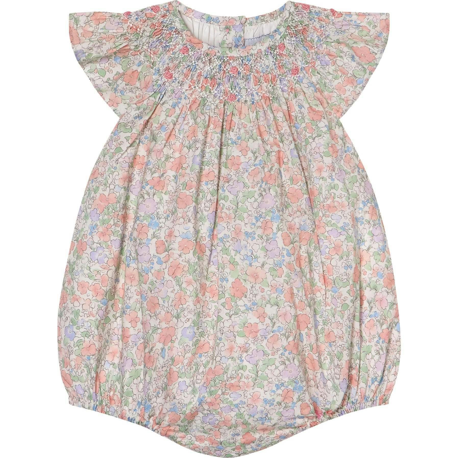 Hand-Smocked Baby Bubble - Delphine