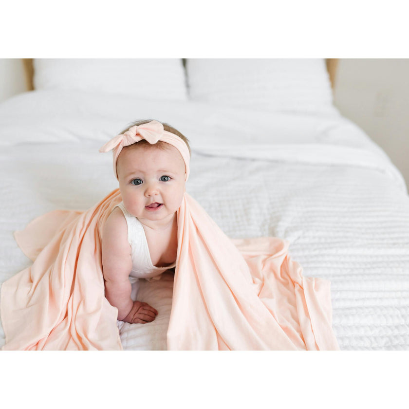 Blush Knit Headband Bow