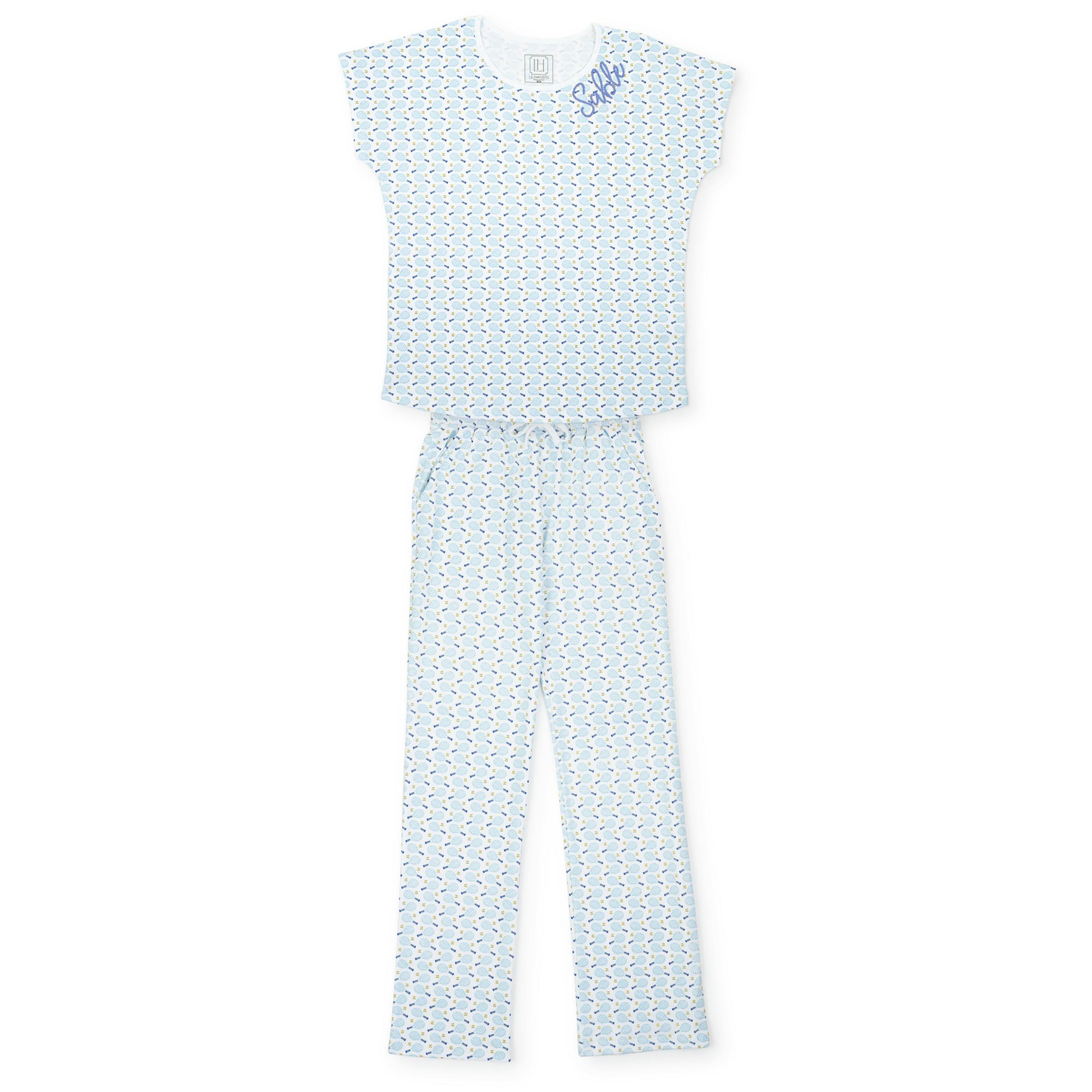 Marcia Women's Pajama Pant Set - Tennis Match Blue