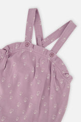 Organic Cotton Onesie And Overall Set Purple Floral Print