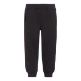 Black Logo Stripe Track Pants
