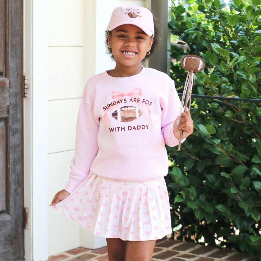 Pink Bow Athletic Skort