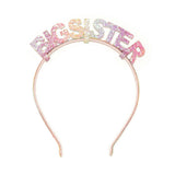 Pastel Rainbow Big Sister Headband